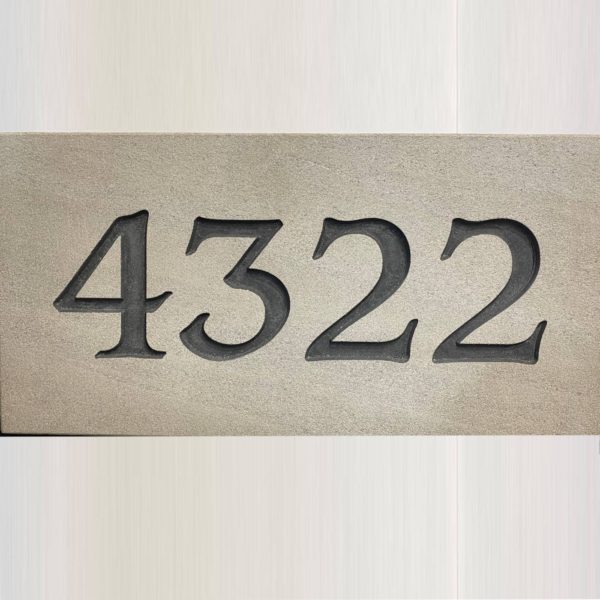 LIMESTONE ADDRESS BLOCK (GREY) 8X16X1.5″ Select Stone