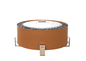 LUXEVE 24" SMOKELESS FIRE PIT W/ LID & GLASS (EARTH RUST)