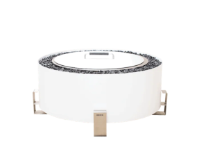 LUXEVE 24" SMOKELESS FIRE PIT W/ LID & GLASS (WHITE RIVER)