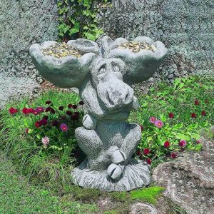 MOOSE BIRDBATH/FEEDER